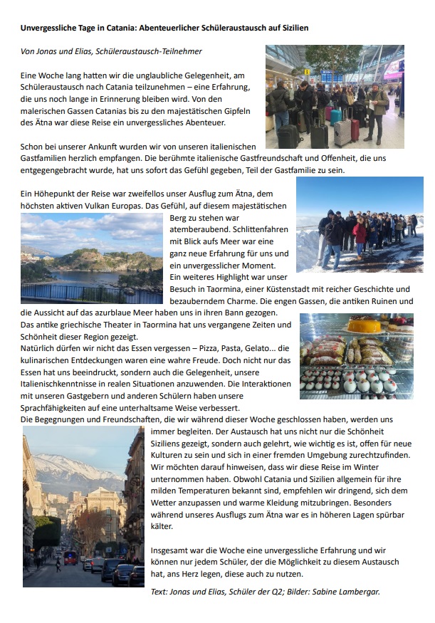 Unvergessliche Tage in Catania