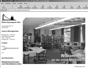 Homepage der Bibliothek